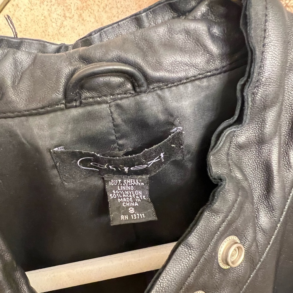 Black leather jacket - Picture 2 of 4